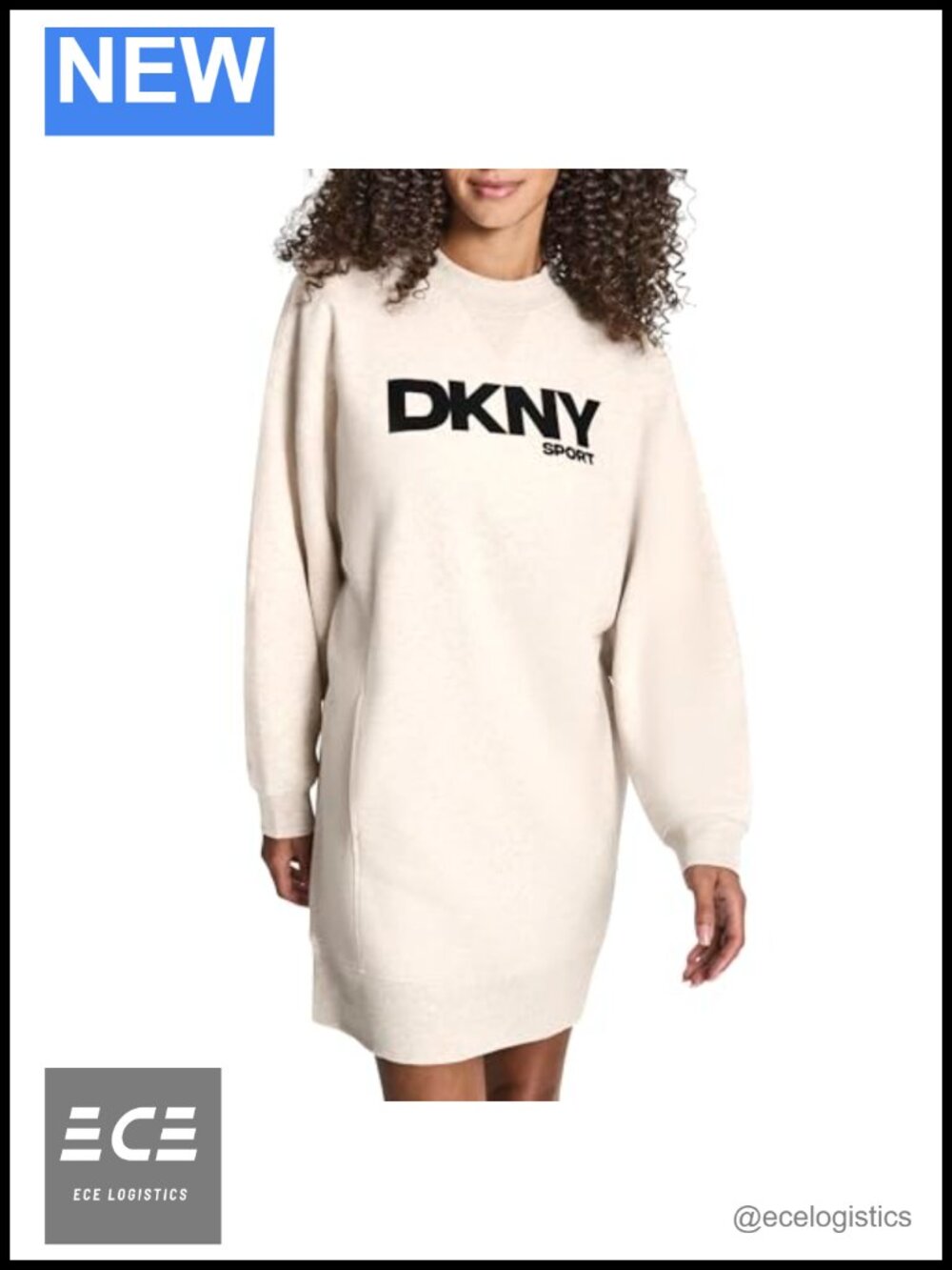 Long Sleeve High Neck Fleece Sneaker Dress Relaxed Fit Casual